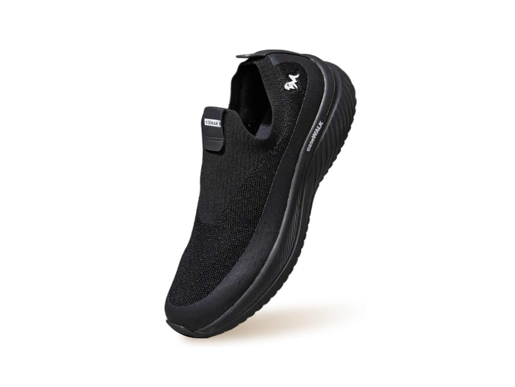 Laceless Slip On Shoes Ease Walk Slip Ons : Black