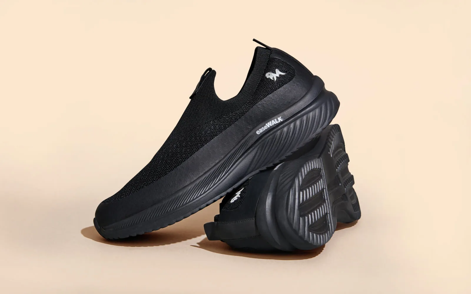 Ease Walk Slip Ons : Black Espadrille Slip On Shoes