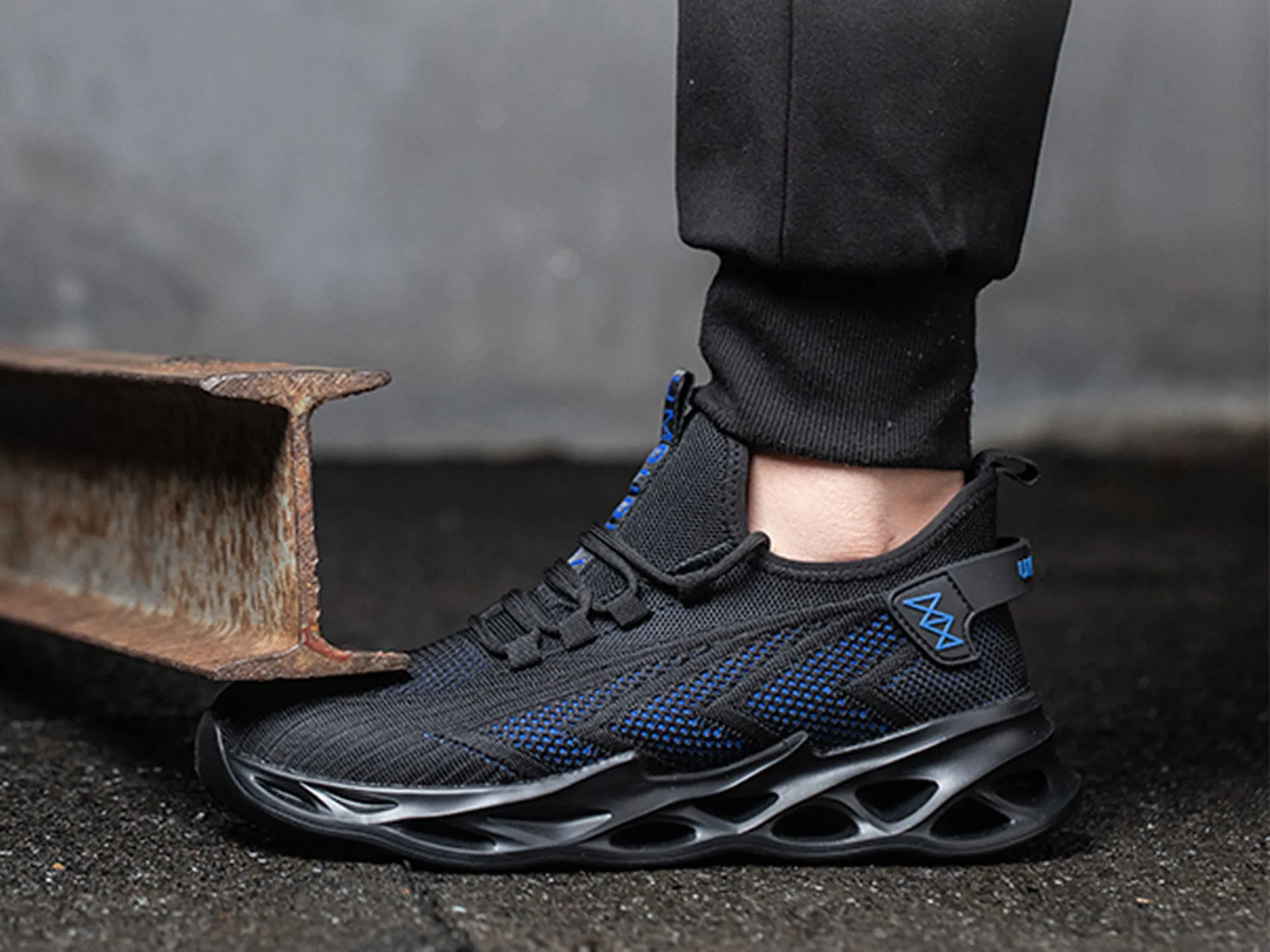 4e Wide Steel Toe Work Boots Steel Toe Shoes for Men Breathable Lightweight Industrial Construction Work Safety Shoes