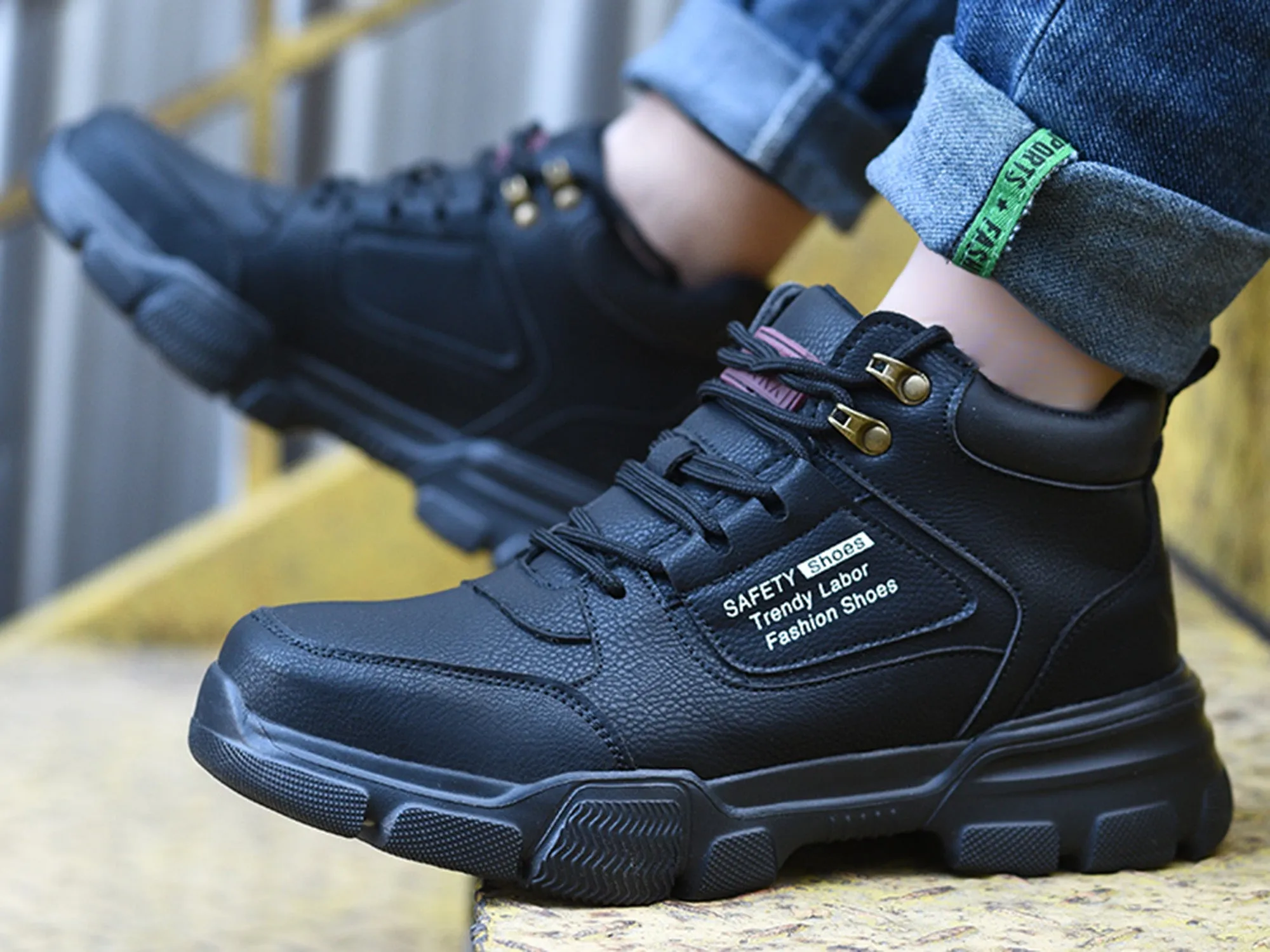 Steel Toe Shoes for Men Indestructible Safety Work Shoes Lightweight Breathable Sneakers Winter Steel Toe Work Boots