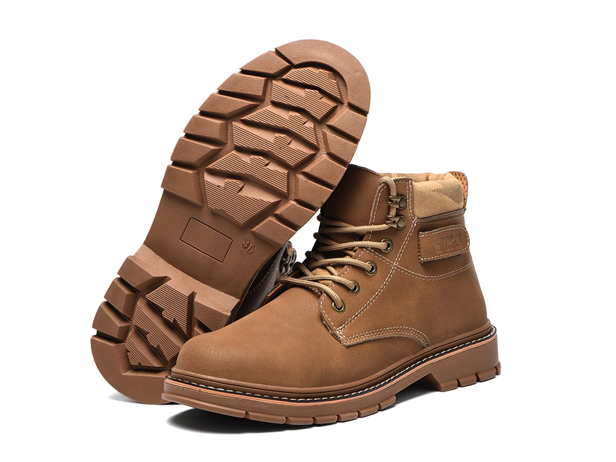 Steel Toe Work Boots for Men Non-Slip Industrial Construction Safety Work Shoes Breathable Lightweight Work Boots