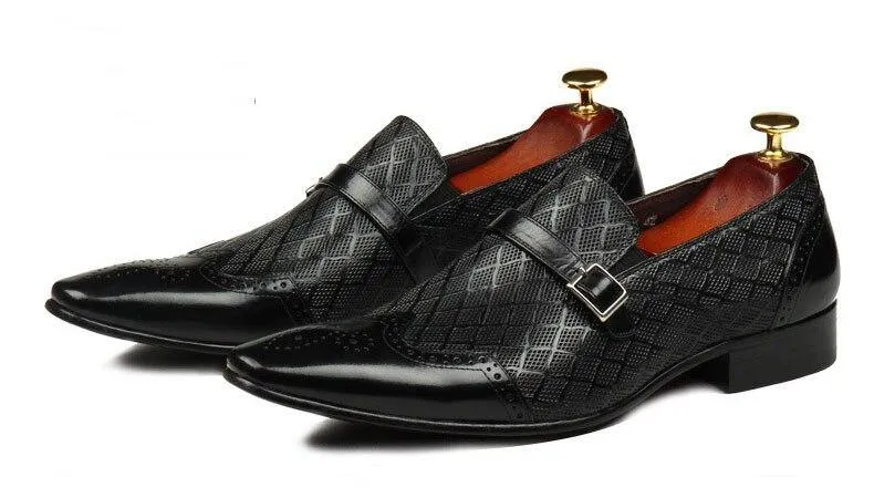 QYFCIOUFU Flat Italy Handmade formal shoes men Fashion Party Wedding Office Male Dress Shoe Genuine Leather oxford shoes for men Forever Shoes Flats