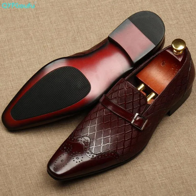 Best Cycling Shoes For Flat Feet QYFCIOUFU Flat Italy Handmade formal shoes men Fashion Party Wedding Office Male Dress Shoe Genuine Leather oxford shoes for men