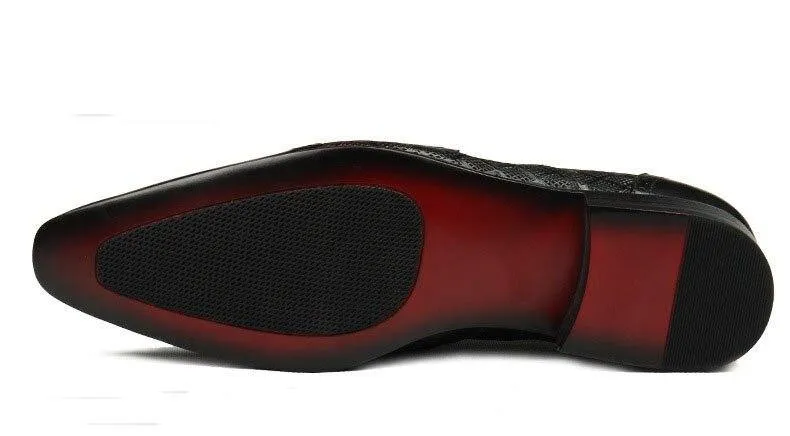 QYFCIOUFU Flat Italy Handmade formal shoes men Fashion Party Wedding Office Male Dress Shoe Genuine Leather oxford shoes for men Waterproof Cycling Shoes For Flat Pedals