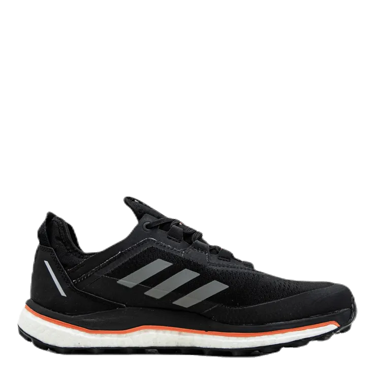 Laceless Adidas Shoes Terrex Agravic Flow GORE-TEX Trail Running Shoes Core Black / Grey Four / Signal Pink / Coral