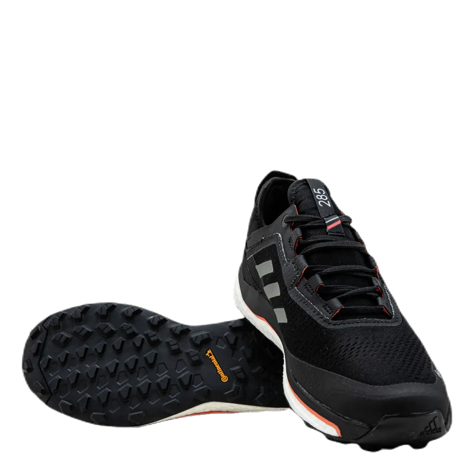 Adidas Kg Shoes Terrex Agravic Flow GORE-TEX Trail Running Shoes Core Black / Grey Four / Signal Pink / Coral