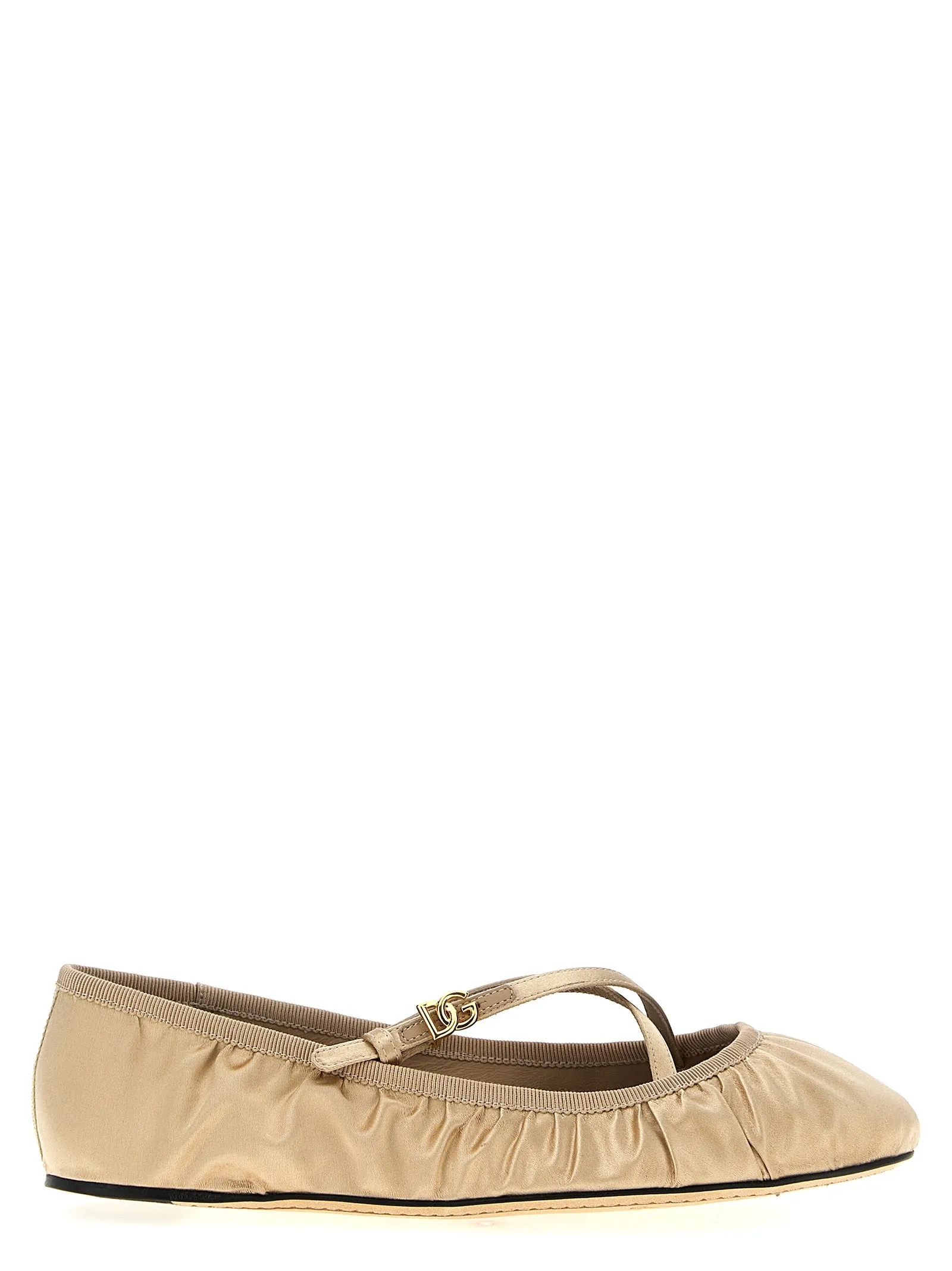 Vally Flat Shoes Beige T Flat Shoes