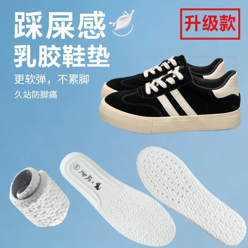 Feather Flat Shoes Men's shoes trendy shoes 2024 autumn new ins net red German training shoes boys couple low-top flat shoes men