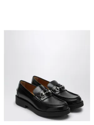 Female Loafers BLACK LOAFER WITH HORSEBIT