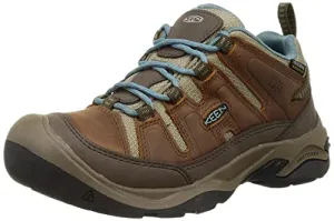 Waterproof Work Boots Composite Toe KEEN Women's Circadia Low Waterproof Hiking Shoes, Syrup/North Atlantic, 10