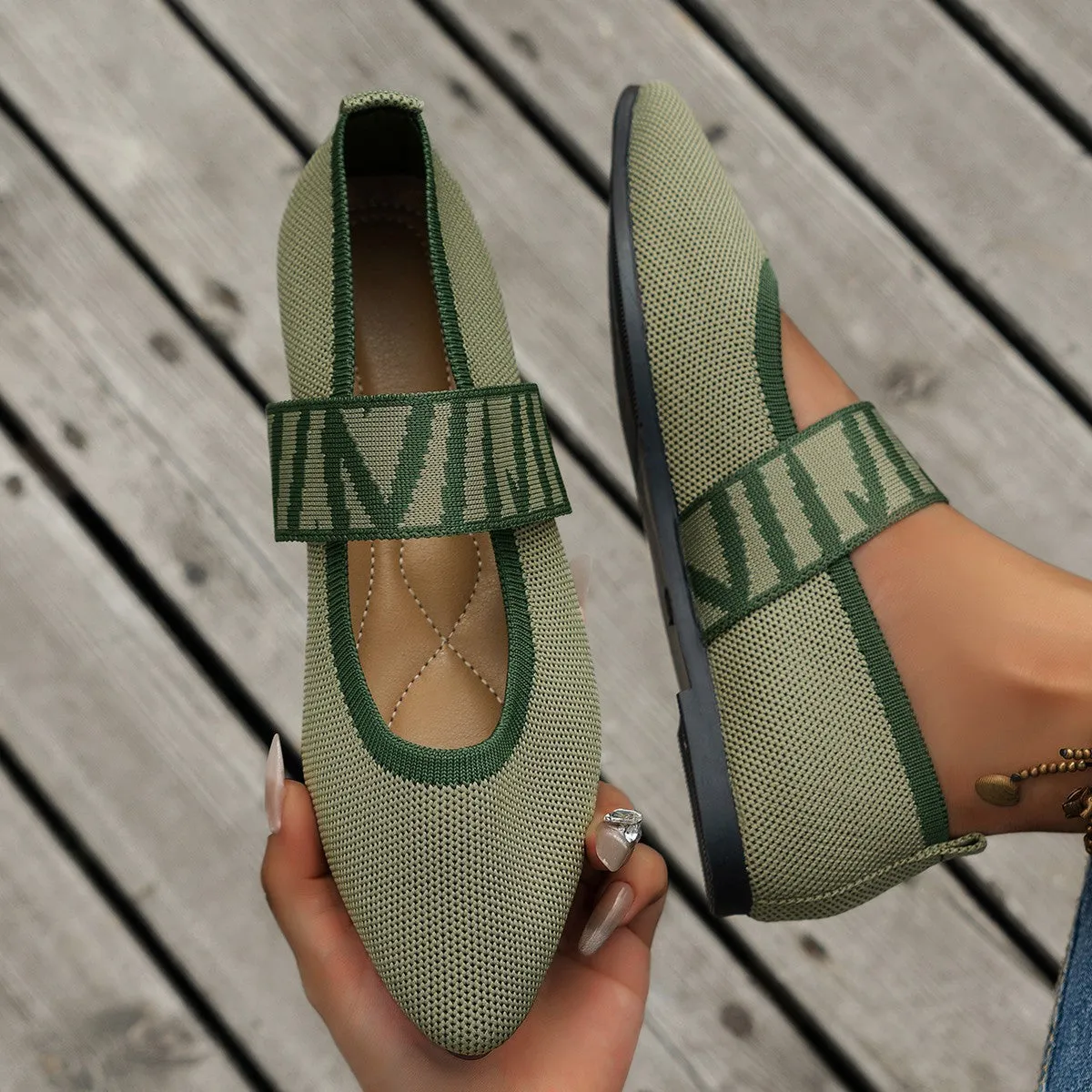 Striped Flats Shoes Fashion Casual Pointed Toe Loafers Lazy Shoes For Women Lk Bennett Loafers