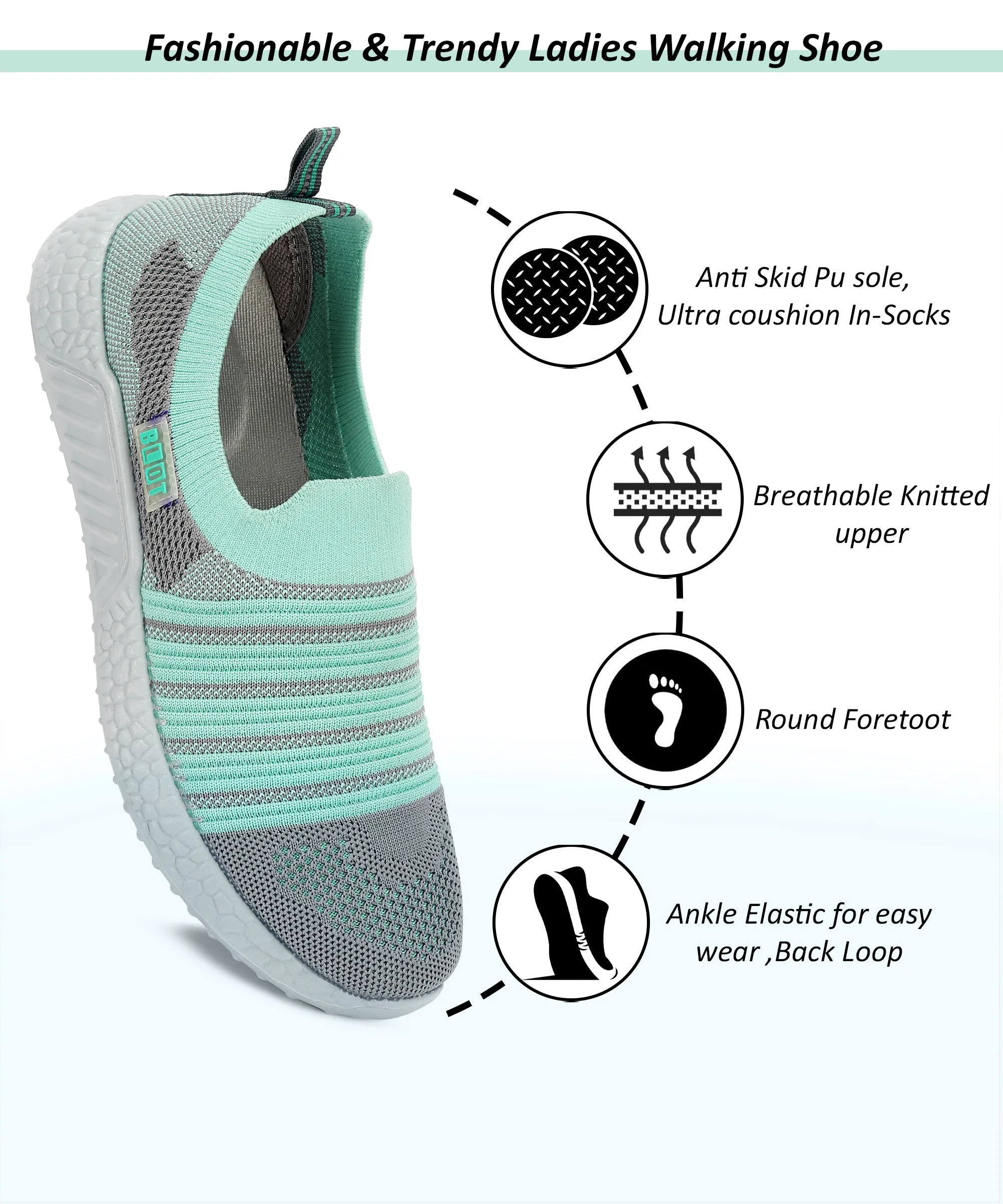 Athletic Sneakers Paragon Blot PUK3503LS Women Casual Shoes | Sleek & Stylish | Latest Trend | Casual & Comfortable Grey