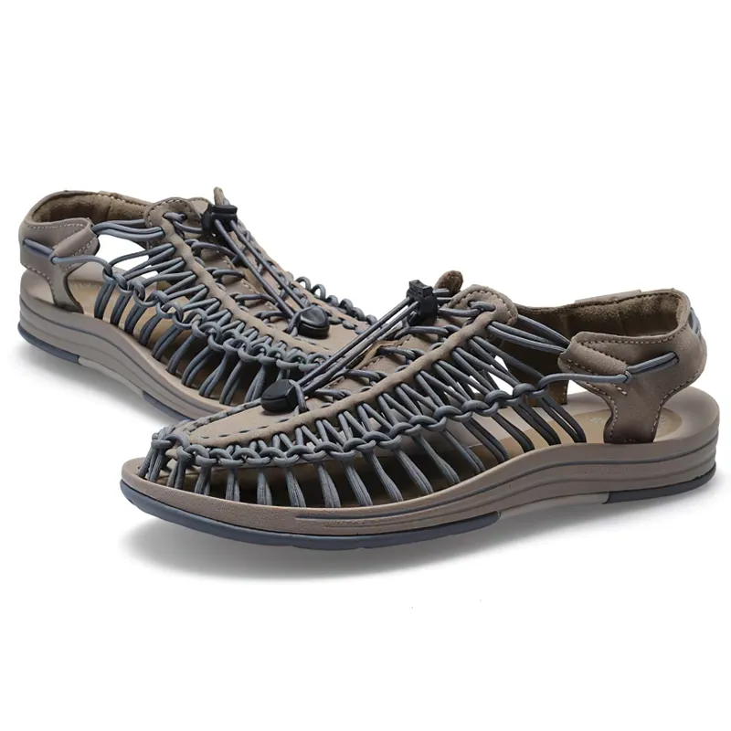 Teva Sandals Sale CLEARANCE / Summer Genuine Leather Sandals for Men / Cool Elastic Handmade Shoes