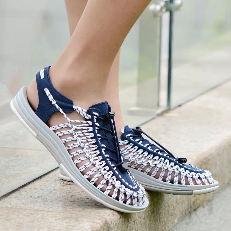 CLEARANCE / Summer Genuine Leather Sandals for Men / Cool Elastic Handmade Shoes Comfy And Stylish Sandals