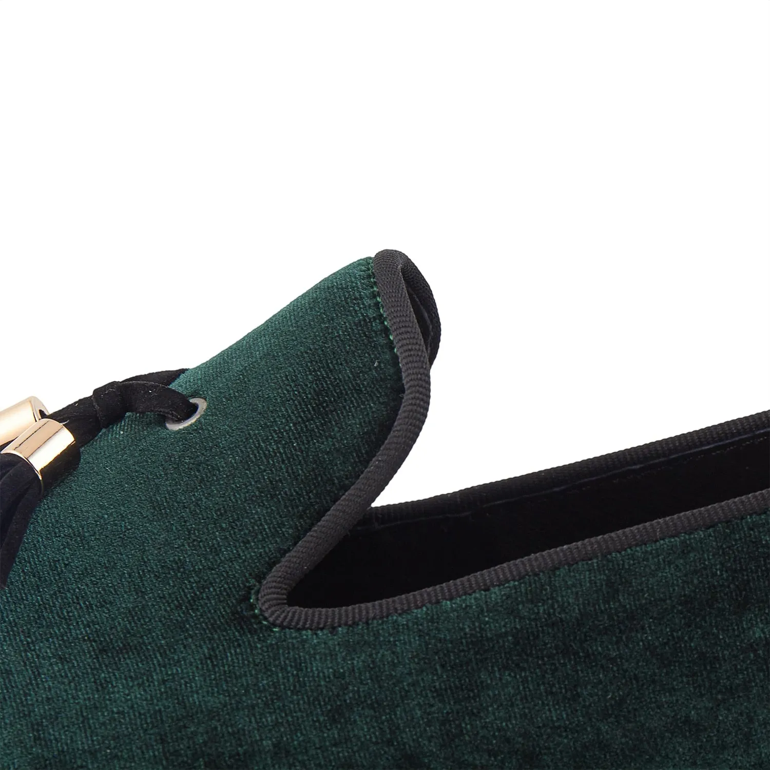 Loafers Platforms Harpelunde Men Shoes Green Slip-On Velvet Loafers