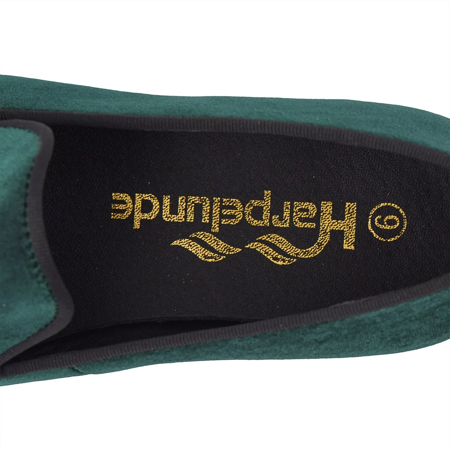 Harpelunde Men Shoes Green Slip-On Velvet Loafers Marc Suede Loafers