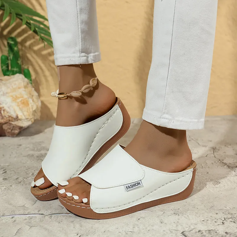 Bare Sandals  50% off!  2025 Women's leisure mules with wedge heel