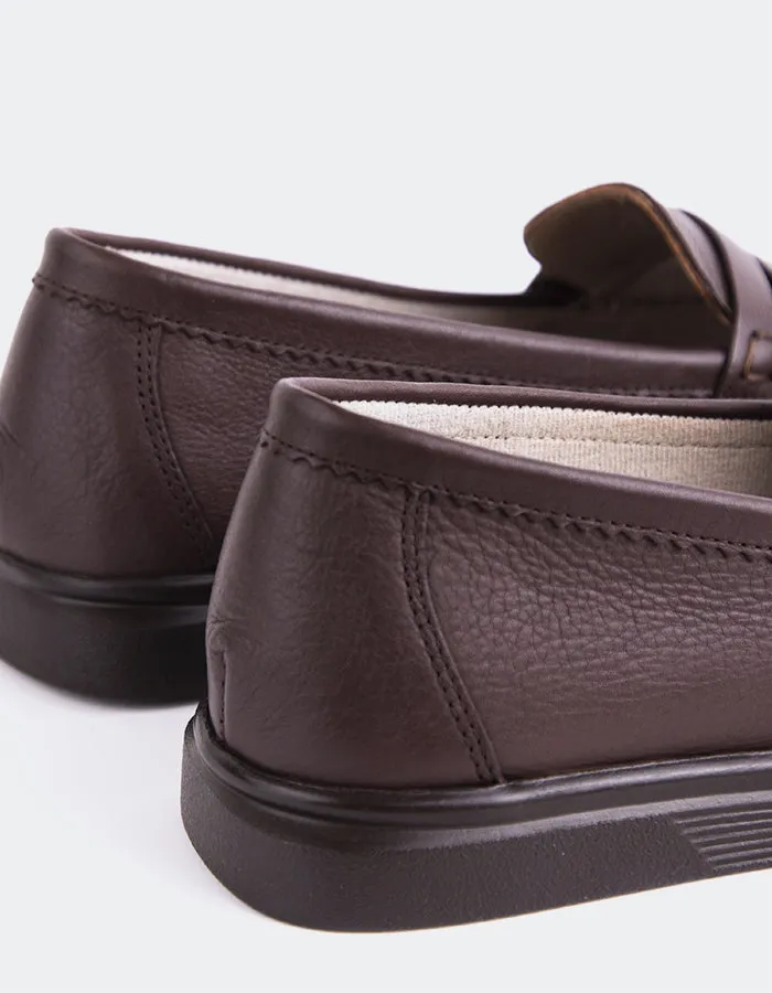 Sperry Brown Leather Ivory Loafers