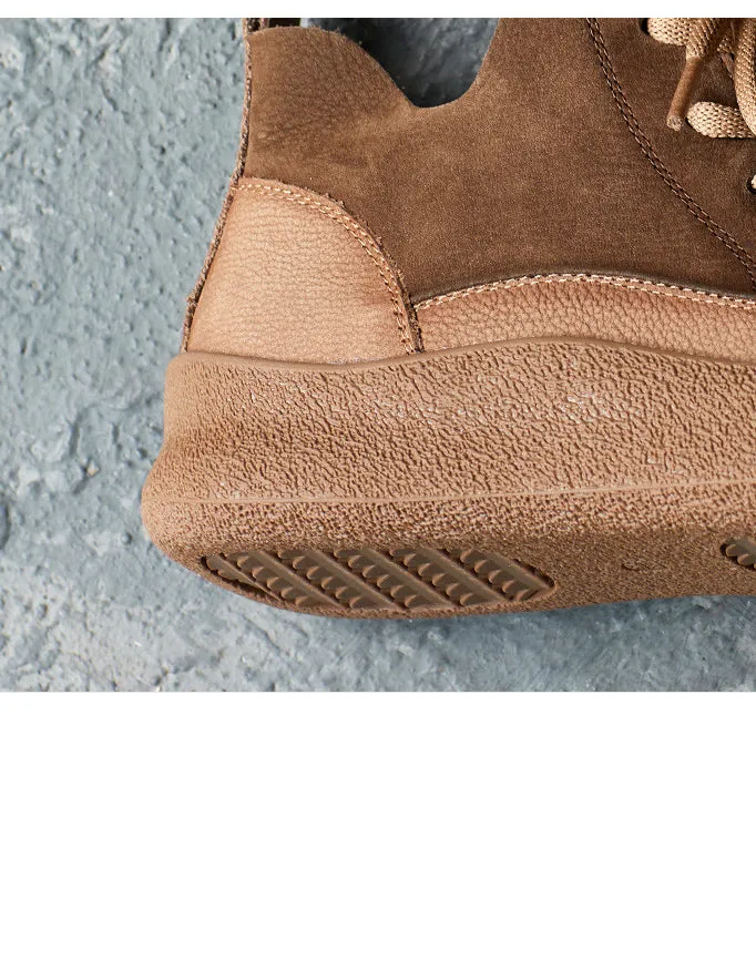 Clove Sneakers Suede Comfortable Casual Leather Flat Boots