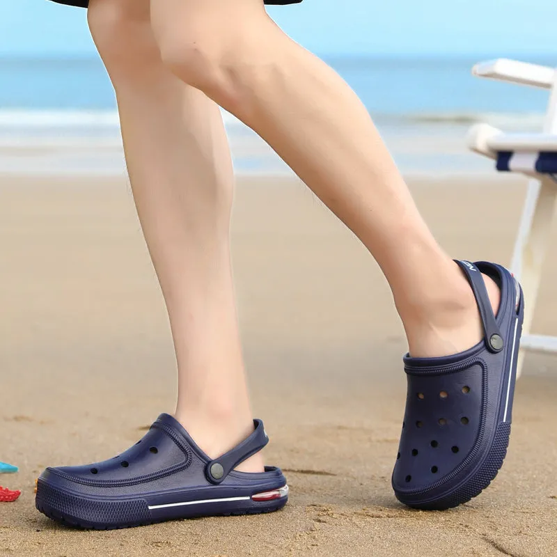 Summer Men Slippers Clogs Quick Dry Casual Garden Shoes Beach Waterproof Fashion Slipper Fluffy Bedroom Slippers