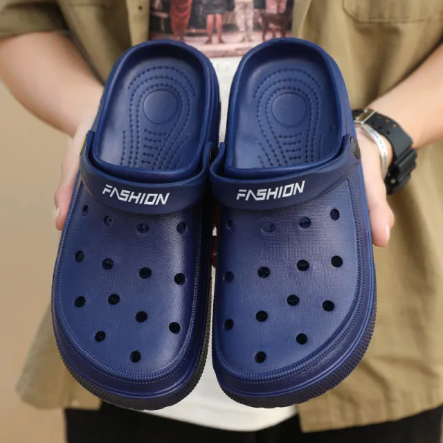 Hot Wheels Slippers Summer Men Slippers Clogs Quick Dry Casual Garden Shoes Beach Waterproof Fashion Slipper