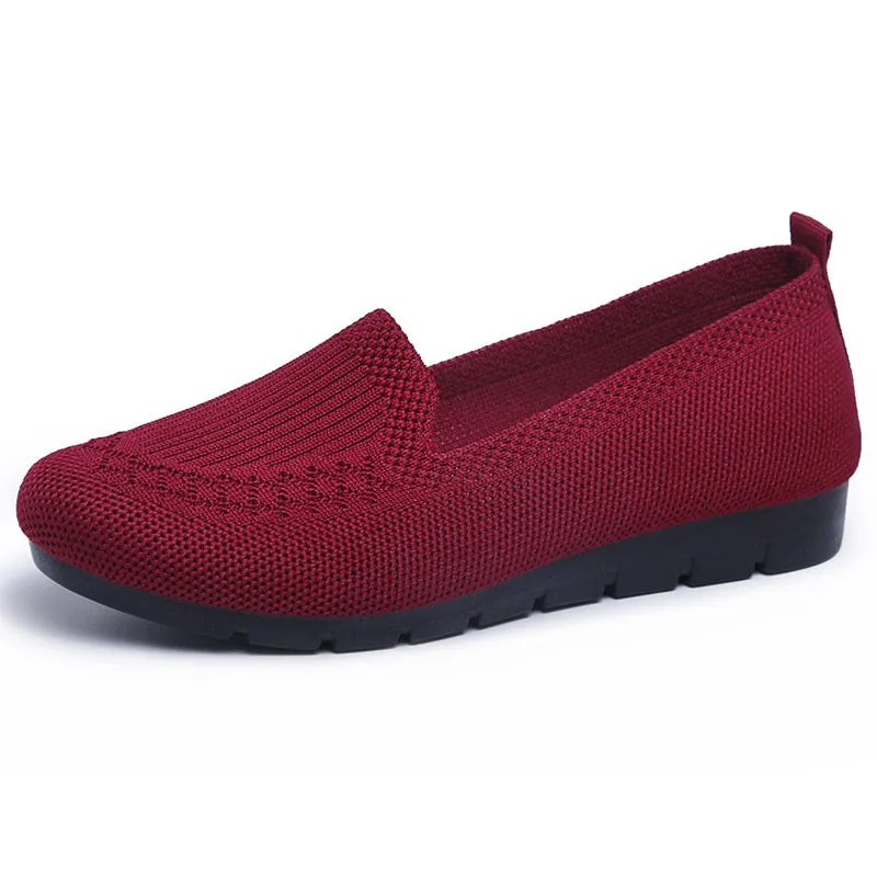Summer Mesh Breathable Flat Casual Women Shoes Flat Caged Shoes