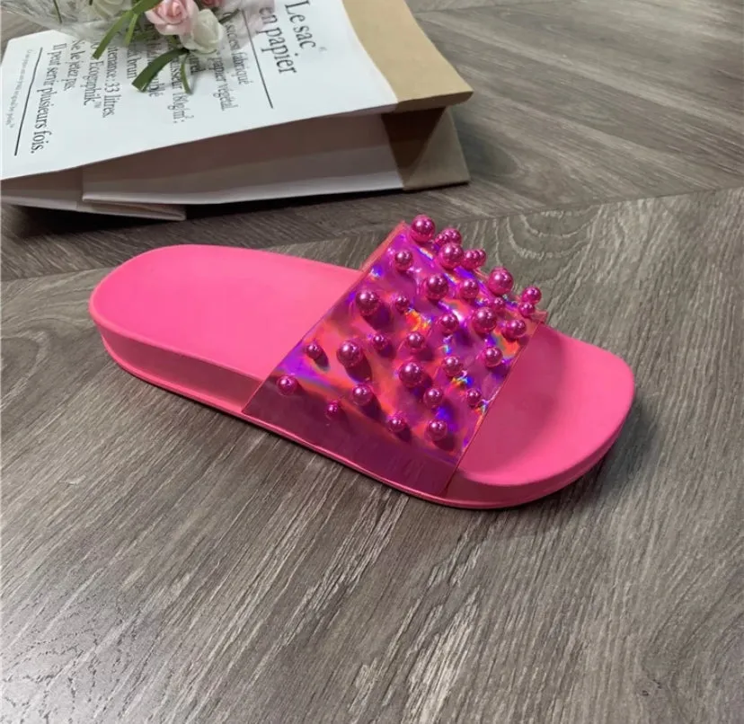 SUMMER OPEN TOE NON SLIP SLIDE SLIPPERS Slippers With Lights