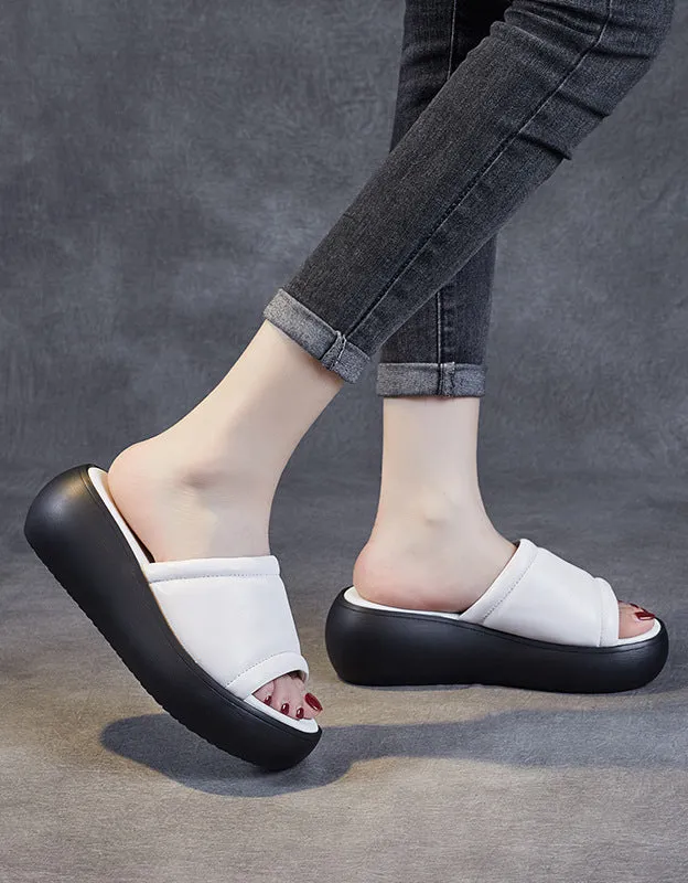 Summer Simple Retro Wedge Slippers Overland Slippers