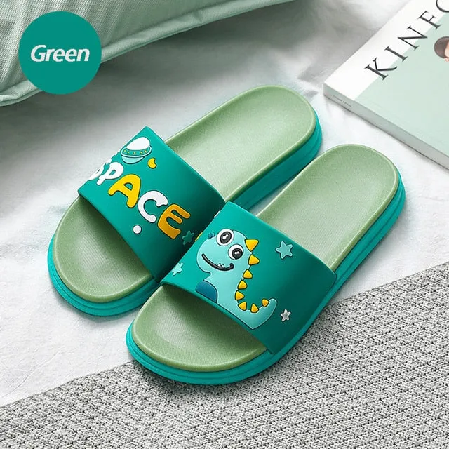Sole Selection Flip Flops Summer Women Cute Animal Floor Flat Shoes Indoor Flip Flops Non-Slip Bathroom Home Slippers Female Beach Shoe