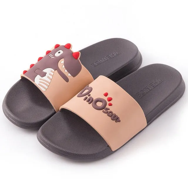 Summer Women Floor Flat Shoes Lovely Indoor Flip Flops Female Non-Slip Bathroom Home Slippers Female Beach Shoe Leopard Flip Flops