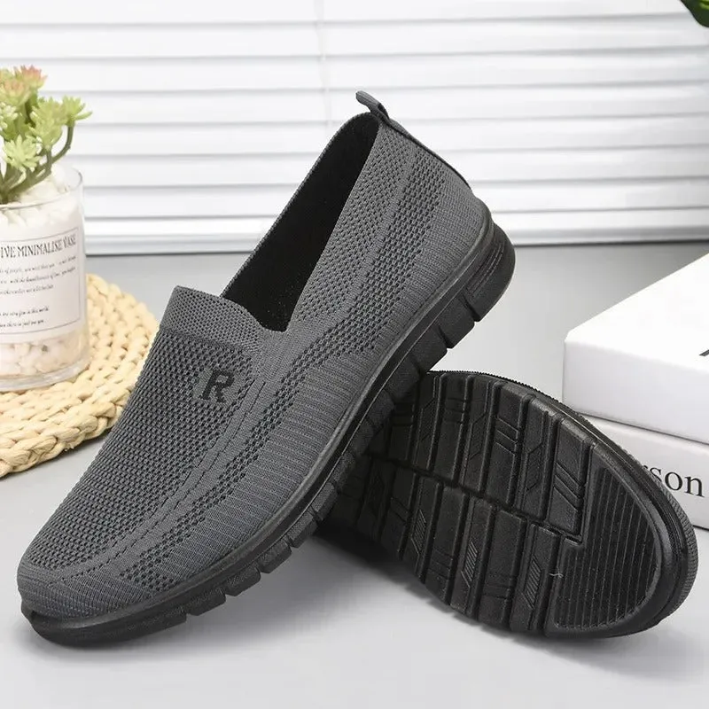 Recovery Slippers Breathable Mesh Slip-On Loafers for Men