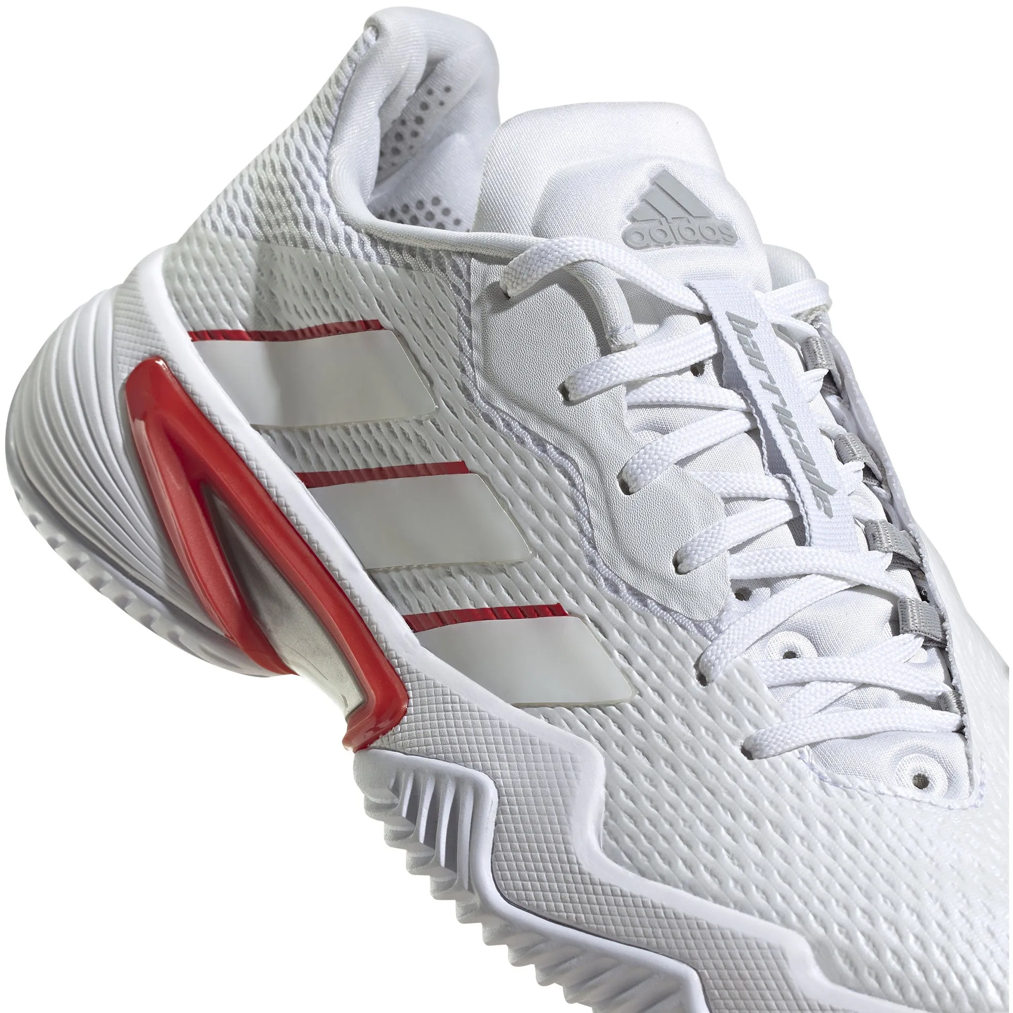 Adidas Barricade White-Silver Womens Tennis Shoes Adidas Shoe Laces Style