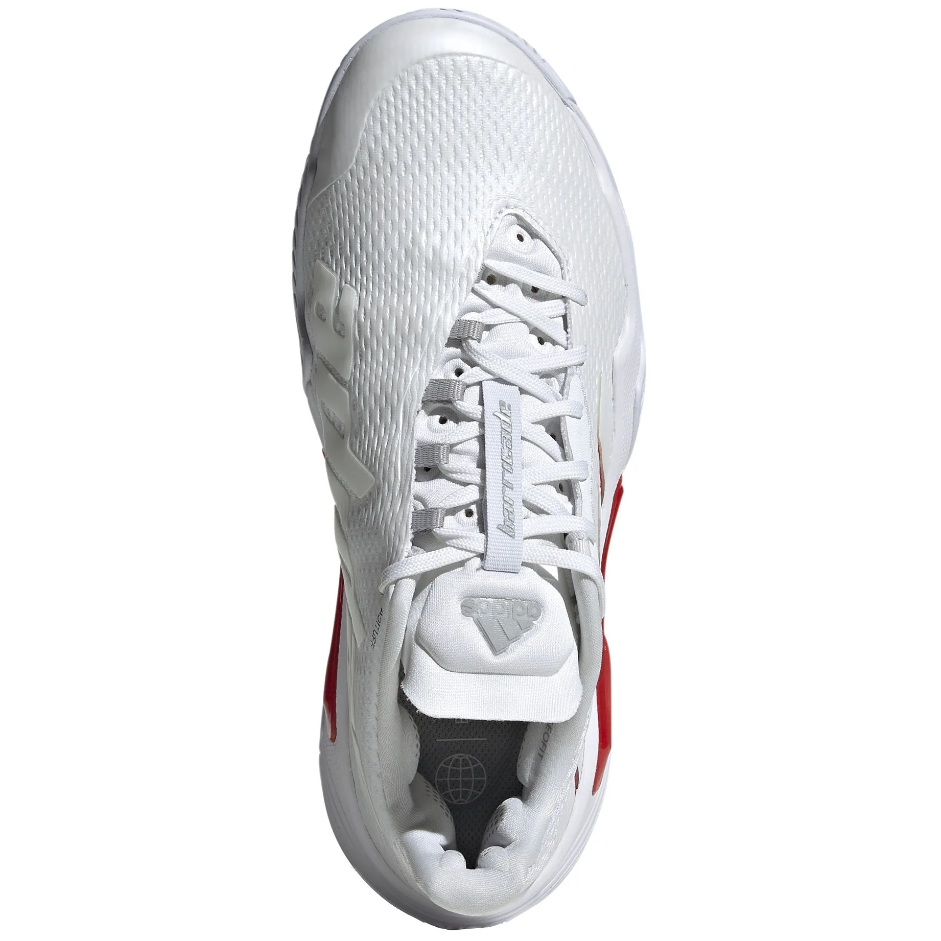 Adidas Barricade White-Silver Womens Tennis Shoes Adidas The Brand With The 3 Stripes Shoes