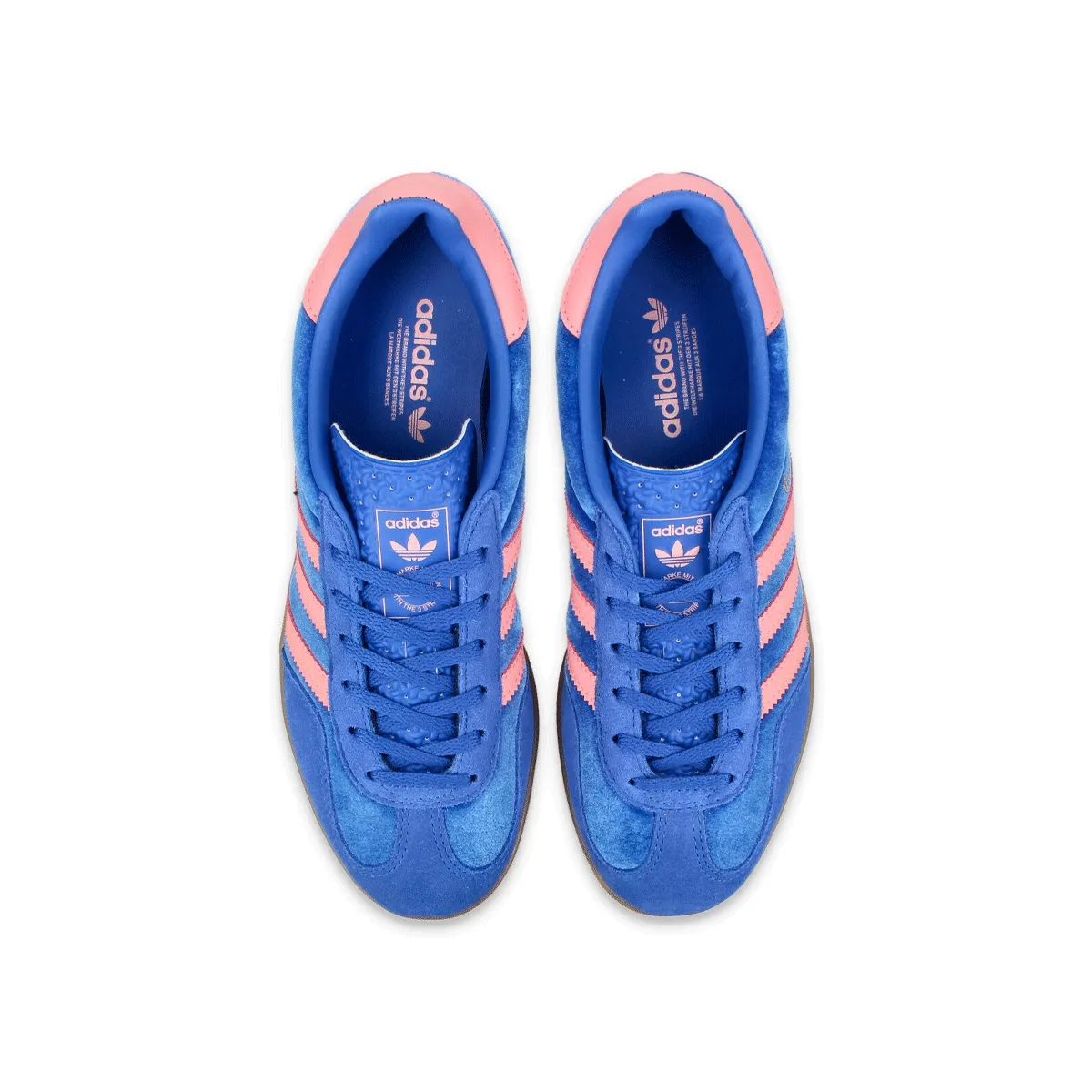 adidas GAZELLE INDOOR W "BLUE/SEMI PINK SPARK/GUM"     "//" IG6785 Shoes Without Laces Adidas
