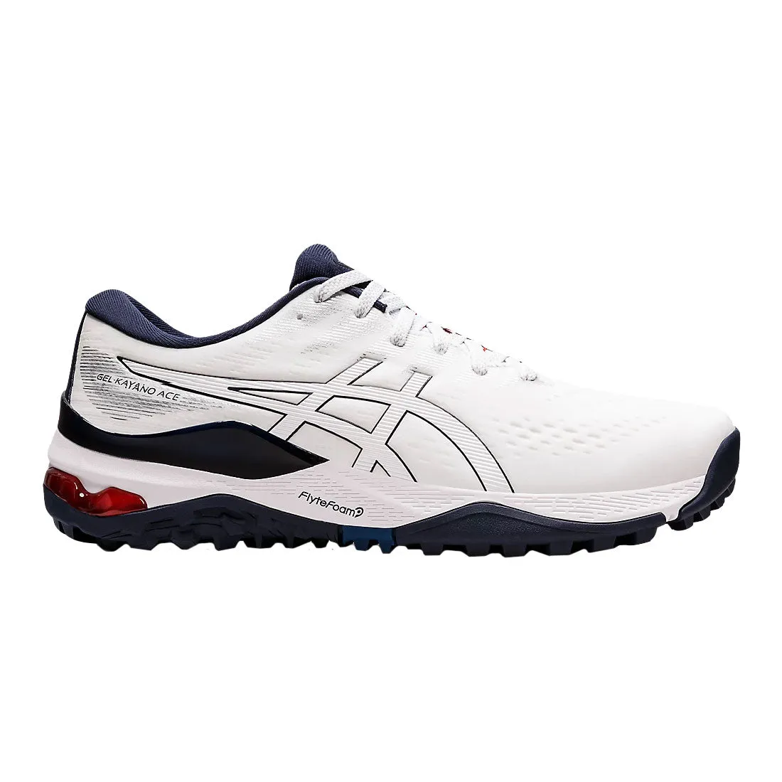 Asics Gel-Kayano Ace White Mens Spikeless Golf Shoes Asics Track Shoes