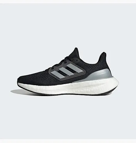 Adidas Pureboost 23 Black Silver Adidas Shoes Teens