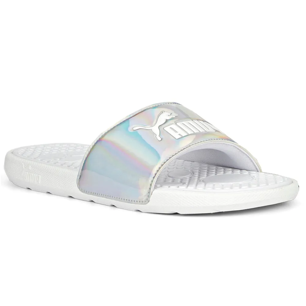 Cool Cat Distressed Metallic Slide Sandals Asics Trendy Shoes