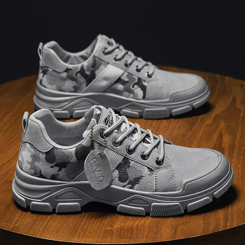 Camouflage Boots for Men Autumn Winter Platform Desert Military Boots Outdoor High-top Shoes Men Ankle Boots Buty Robocze Meskie Best Steel Toe Rubber Work Boots