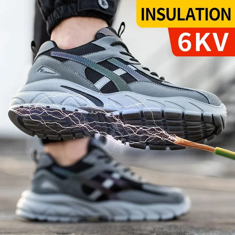 Safety Shoes Men New Steel Toe Men's Work Shoes Puncture Proof Work Sneaker Male Protective Footwear Work Man Boots Safety Boots Work Boots Wide Toe Box