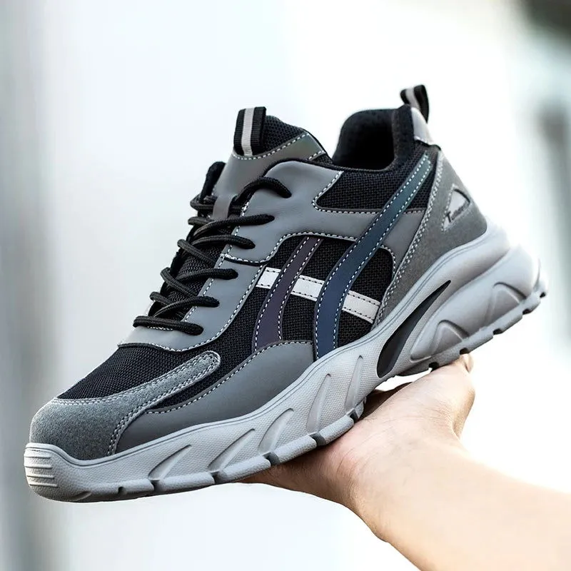 Best Moc Toe Work Boots 2025 Safety Shoes Men New Steel Toe Men's Work Shoes Puncture Proof Work Sneaker Male Protective Footwear Work Man Boots Safety Boots