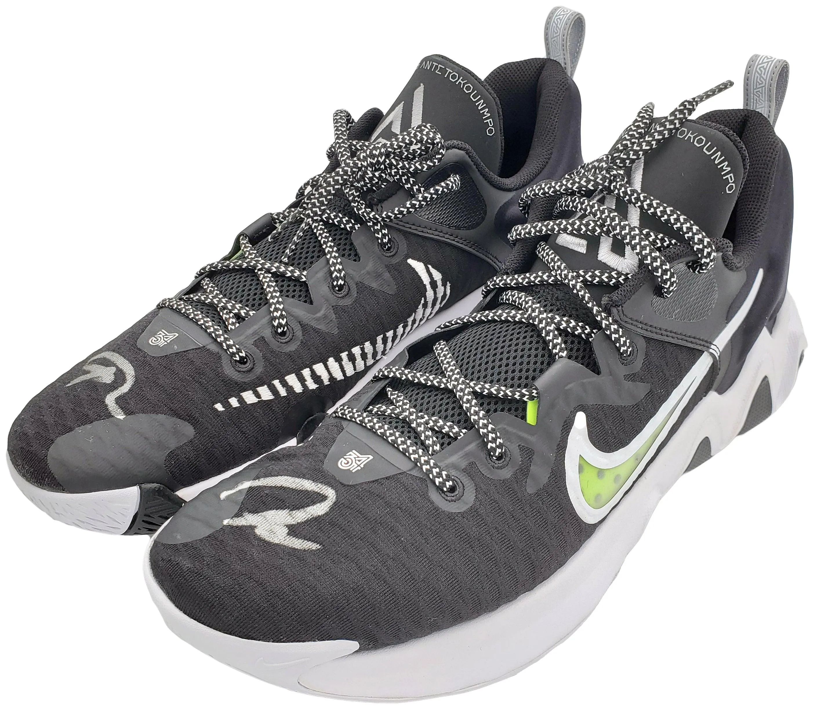 Giannis Antetokounmpo Autographed Black Nike Immortality Shoes Milwaukee Bucks Size 16 Pair Beckett BAS QR Stock #197434 Asics Upcourt 6 Volleyball Shoes Product Info And Reviews