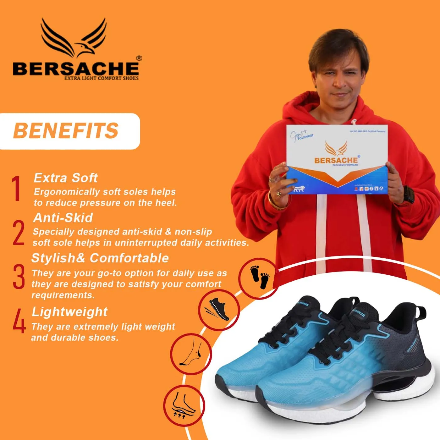 Crochet Platform Slippers Bersache Premium Sports ,Gym, Trending Stylish Running Shoes For Men (9163-Black)