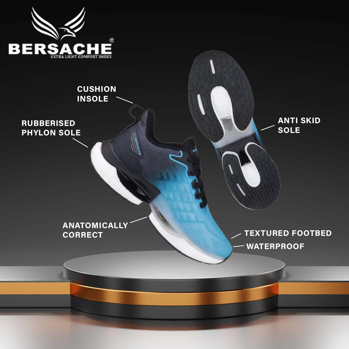 Walmart Lightning Mcqueen Slippers Bersache Premium Sports ,Gym, Trending Stylish Running Shoes For Men (9163-Black)