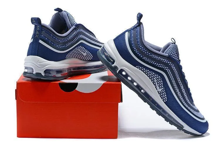 Nike Air Max 97 Ultra 17 Blue Navy Black White Men Shoes !!! CYBER MONDAY SALE !!! Shoes Volleyball Asics