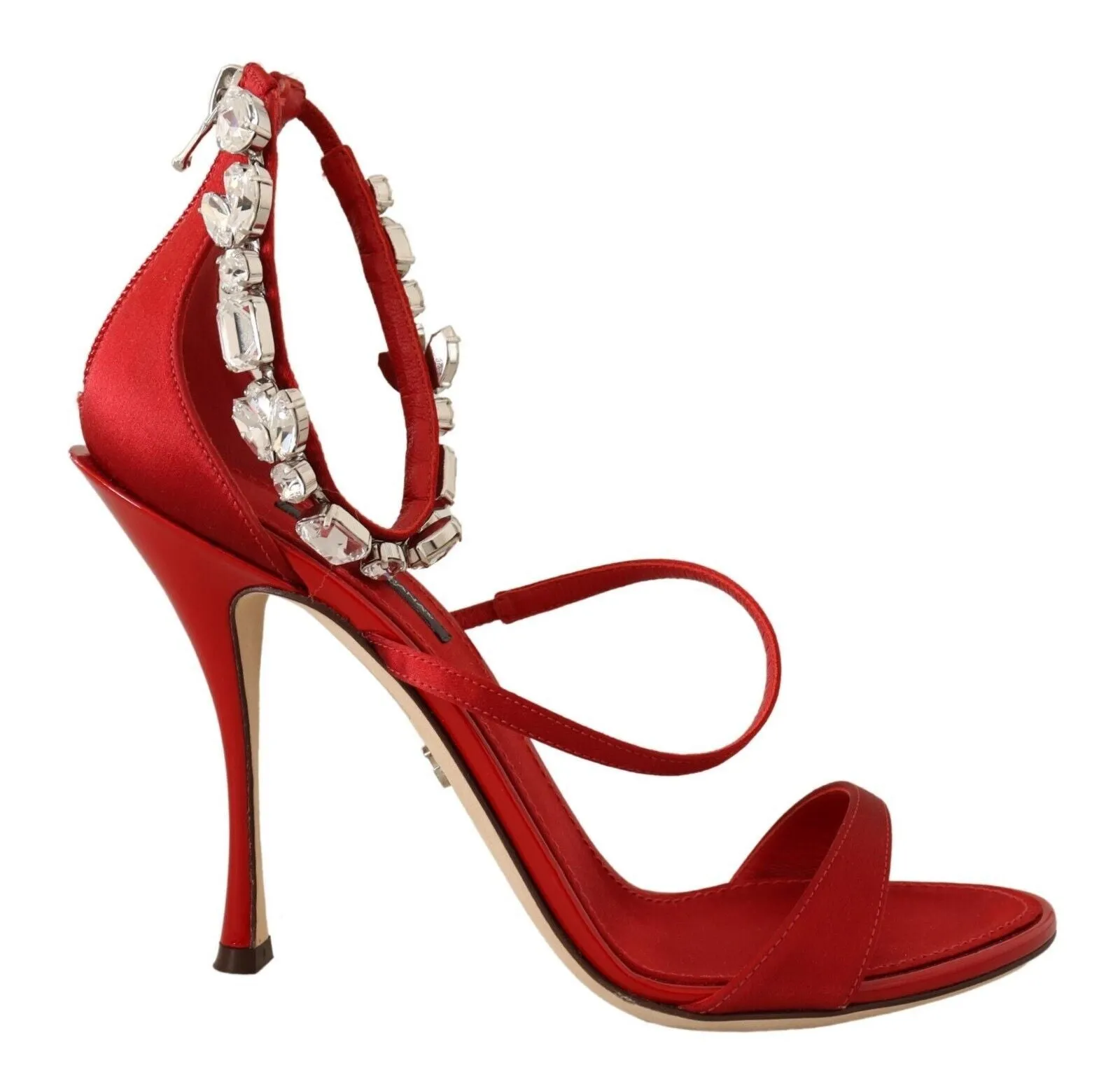 Dolce & Gabbana Red Satin Crystals Sandals Keira Heels Shoes Urban Outfitters Sandals