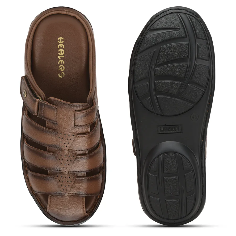 Golden Slippers Song Healers Formal Sandal For Men (Tan) ER-54 By Liberty