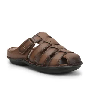 Cute Home Slippers Healers Formal Sandal For Men (Tan) ER-54 By Liberty