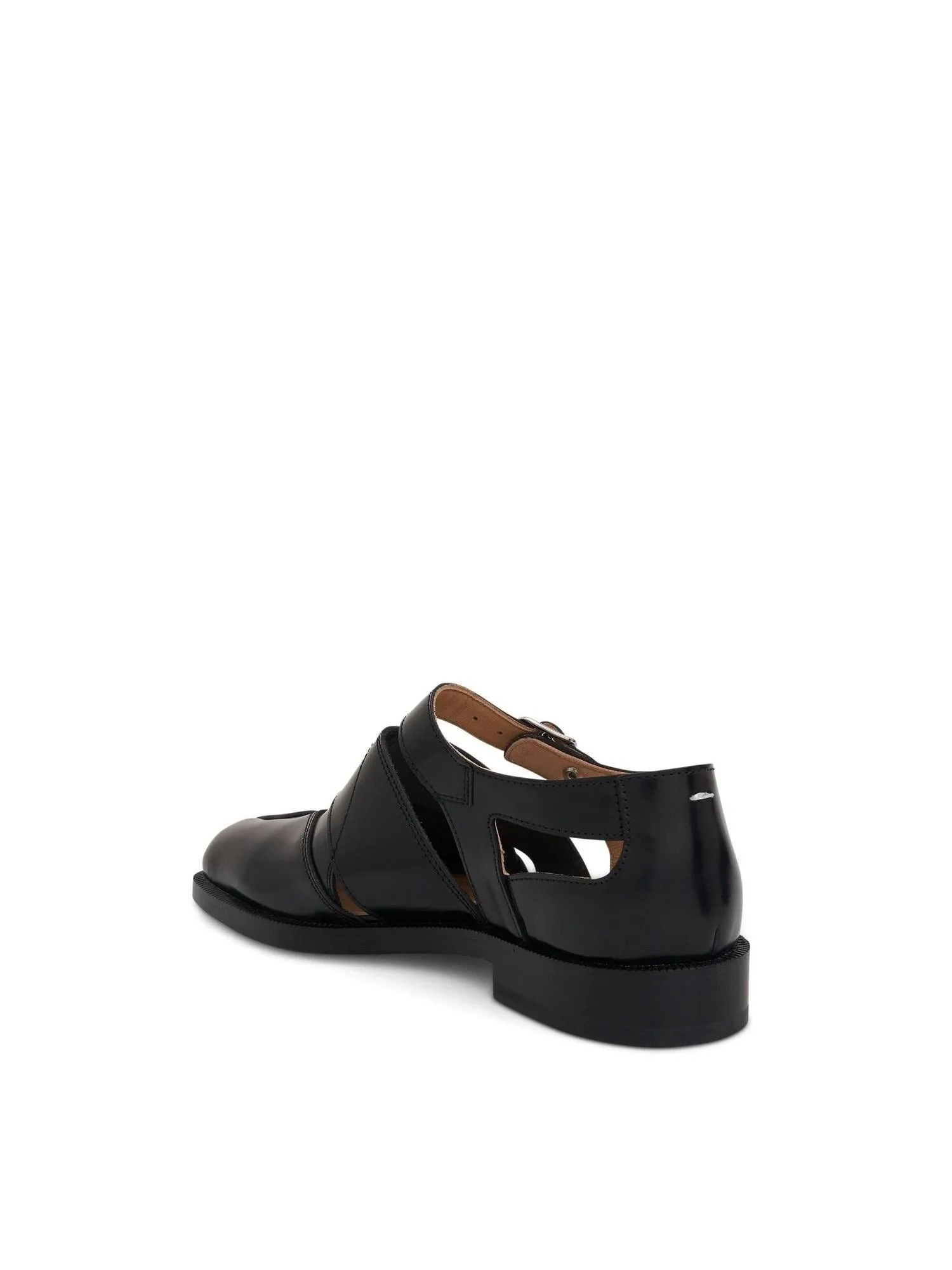 Width Wide Sandals Tabi Toe Cut Out Sandals in Black