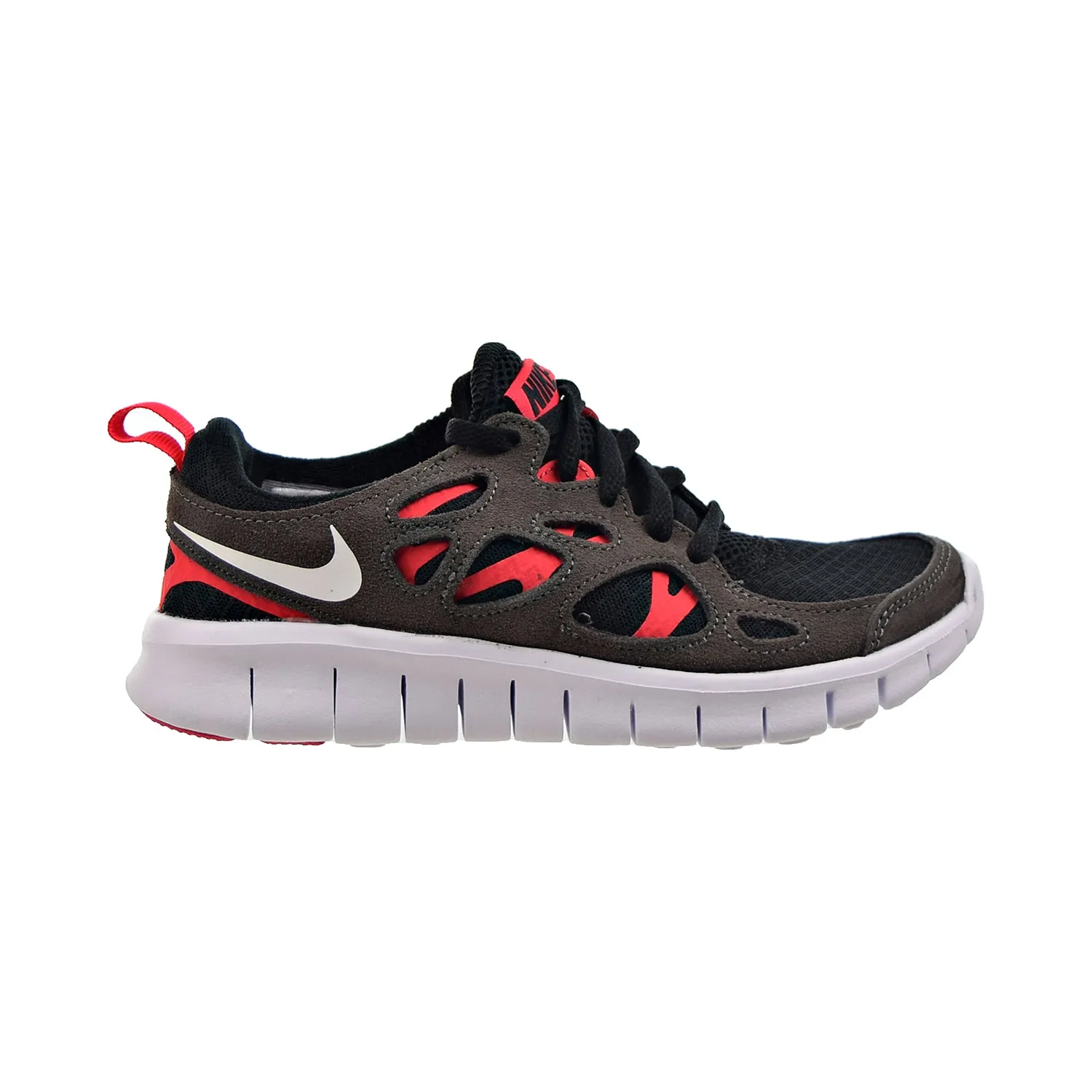 Nike Free Run 2 (GS) Big Kids' Shoes Black-Siren Red-Medium Ash Asics Nimbus 19 Running Shoes