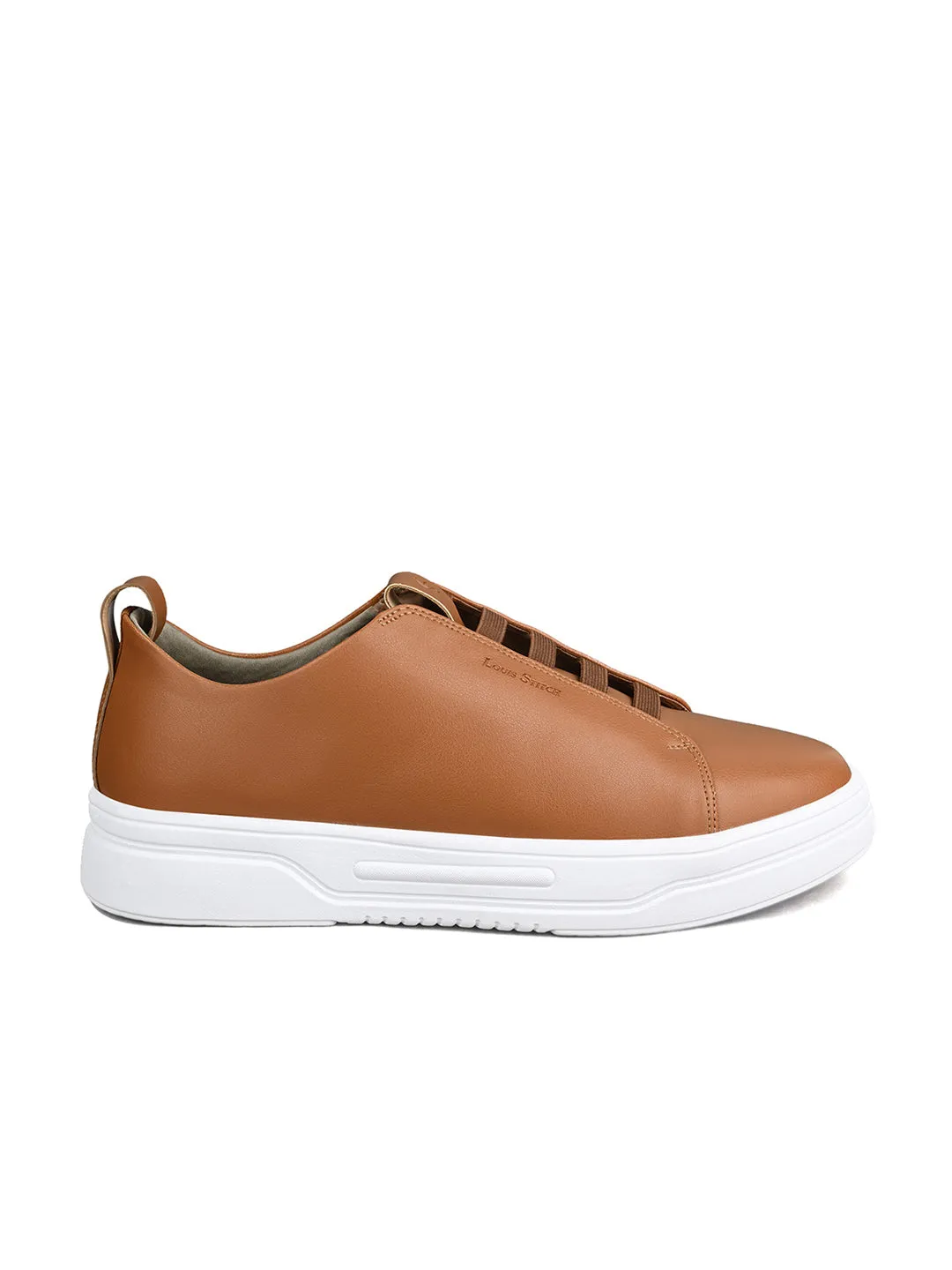 Sneakers With Ribbon Laces Tan Casual Slip-On Sneakers for Men